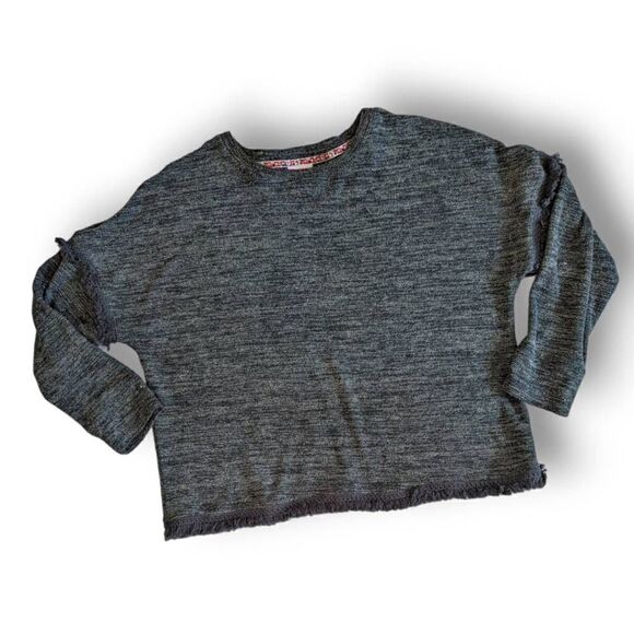 Knox Rose Sweater Green Marled Knit Long Sleeve Fringe Size XXL - Picture 3 of 11